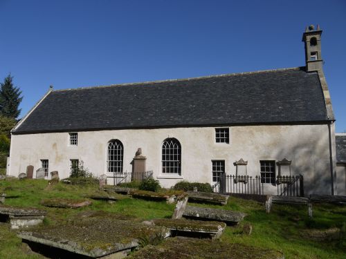 East Church, Cromarty south wall, lime harl complete